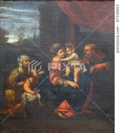 Holy Family by the unknown Italian master the end of the 16th century in the convent of the Friars Minor in Dubrovnik 97598663