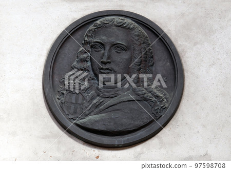 Memorial Plaque to Ivan Gundulic buried in the Franciscan church of the Friars Minor in Dubrovnik 97598708