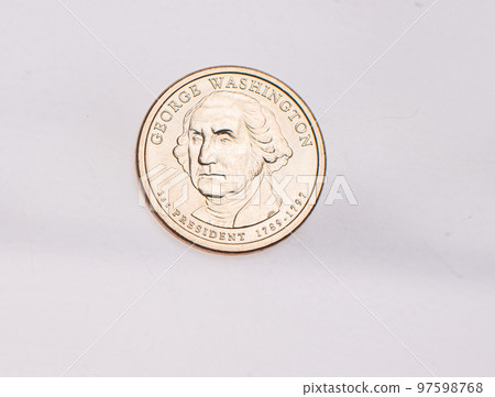 Full set of american coins isolated on white background Full set of american coins isolated on white background 97598768