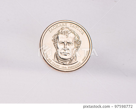 Full set of american coins isolated on white background Full set of american coins isolated on white background 97598772