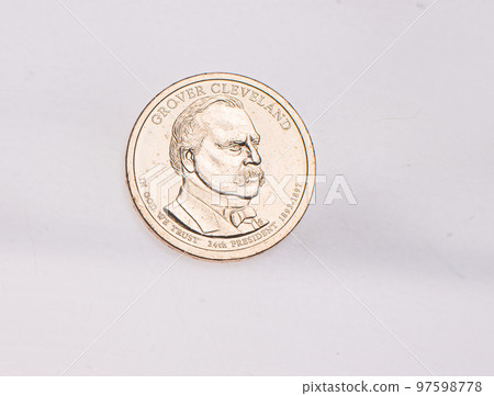 Full set of american coins isolated on white background Full set of american coins isolated on white background 97598778