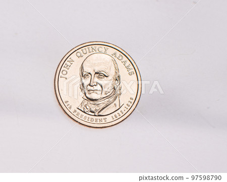 The four most commonly used American Coins. A quarter, dime, nickle, and penny isolated on a white background The four most commonly used American Coins. A quarter, dime, nickle, and penny isolated on a white background 97598790