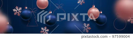 Festive Christmas banner. Festive Christmas banner. 97599004