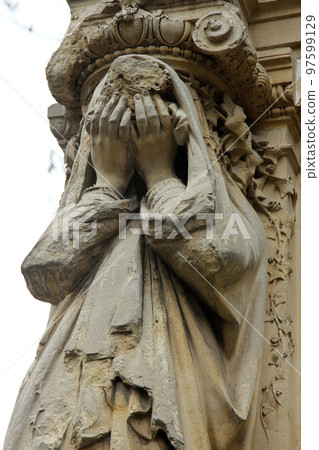 Sculptures from the Pere Lachaise Cemetery Paris, France 97599129