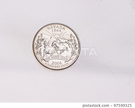 Coins of USA. Commonwealth statue in Harrisburg, Pennsylvania, depicted on the US Pennsylvania quarter (1999). Coins of USA. Commonwealth statue in Harrisburg, Pennsylvania, depicted on the US Pennsylvania quarter (1999). 97599325