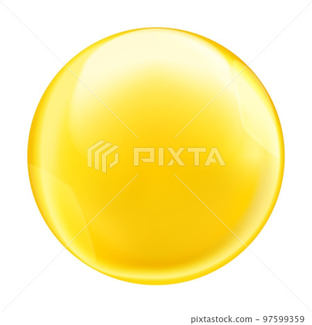 Golden oil translucent bubble or round drop with transparency Golden oil translucent bubble or round drop with transparency 97599359