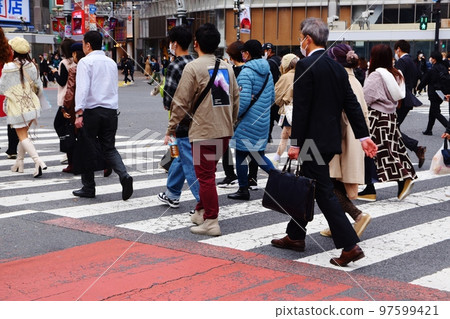 Shibuya Scramble Crossing in December, Tokyo 97599421