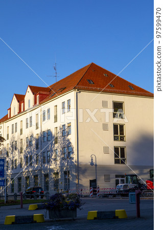 德國、新天鵝堡、小鎮，黃昏，ドイツ、ノイシュヴァンシュタイン城、小さな町、夕暮れ、Germany, 97599470