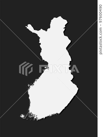 Vector map Finland, template outline country 97600490