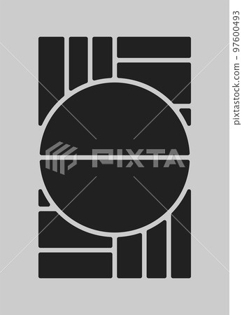 Template collage of fourteen frames, images, photo 97600493