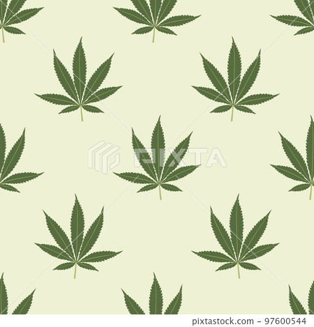 Seamless marijuana background with geometric leaves pattern Seamless marijuana background with geometric leaves pattern 97600544
