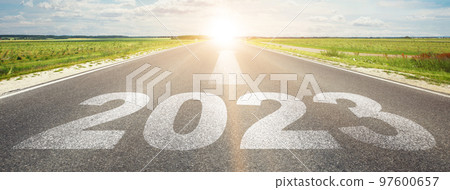 Happy New Year Background. Successful start to the year 2023. 97600657