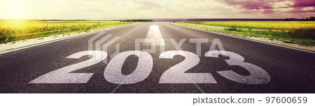 Happy New Year Background. Successful start to the year 2023. 97600659