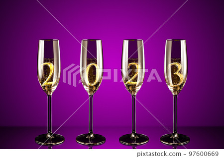 Happy New Year Background. Start to 2023. 3D illustration Happy New Year Background. Start to 2023. 3D illustration 97600669