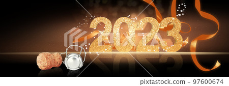 Happy New Year Background. Start to 2023. 3D illustration 97600674