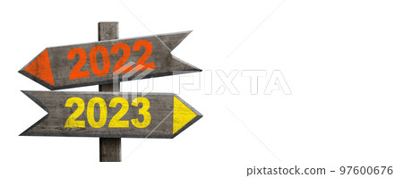 Happy New Year Background. Successful start to the year 2023. 97600676