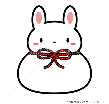 Rabbit-shaped Kagami-mochi 97601188