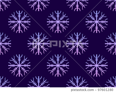 Seamless pattern with Helm of Awe or Helm of Terror in pixel art style. Pixelated Helm of Awe. Style of 8-bit retro games from the 80s and 90s. Design for app, banner and poster. Vector illustration Seamless pattern with Helm of Awe or Helm of Terror in pixel art style. Pixelated Helm of Awe. Style of 8-bit retro games from the 80s and 90s. Design for app, banner and poster. Vector illustration 97601280