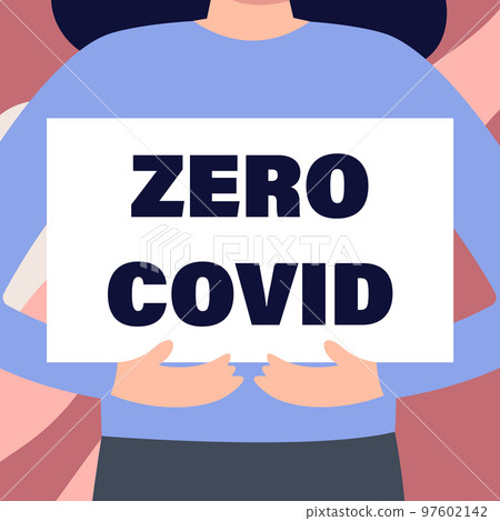 Protests in China against the lockdown. Zero coronavirus concept 97602142