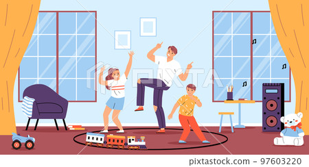 Dad Flat Illustration 97603220