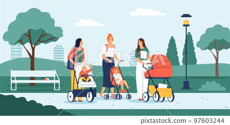 Mom Group Background Illustration Mom Group Background Illustration 97603244