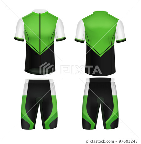 Cycling Jersey Realistic Set Cycling Jersey Realistic Set 97603245