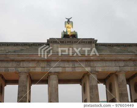 the city of berlin at night 97603449