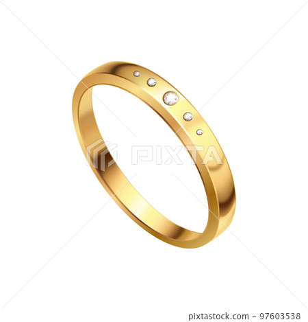 Wedding Ring Gems Composition 97603538
