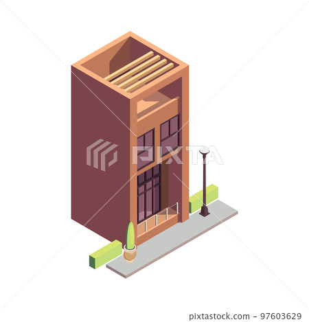 Modern Town House Composition 97603629