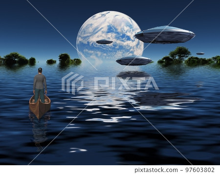 Spacecrafts in Water World Spacecrafts in Water World 97603802
