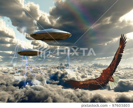 UFO and Eagle Flight UFO and Eagle Flight 97603803