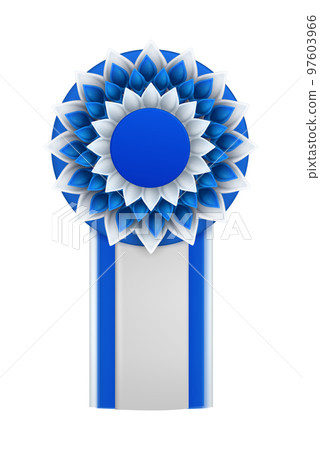Blue White Badge Composition Blue White Badge Composition 97603966