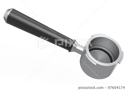 Espresso coffee machine horn on white background. Espresso coffee machine horn on white background. 97604174
