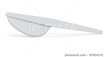 Eco-friendly disposable utensils like knife on white background. Eco-friendly disposable utensils like knife on white background. 97604241