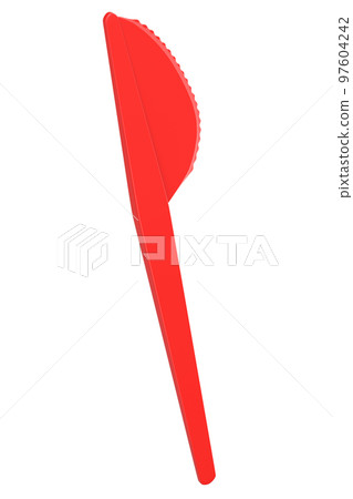 Eco-friendly disposable utensils like knife on white background. Eco-friendly disposable utensils like knife on white background. 97604242