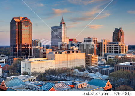 Raleigh, North Carolina, USA Downtown City Skyline 97604815