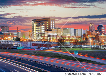Durham, North Carolina, USA Downtown Skyline 97604826