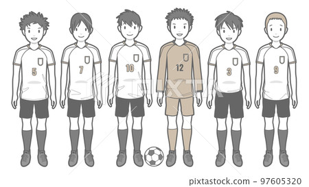 Vector illustration of a soccer player 97605320
