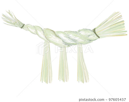Shimenawa design for New Year's greetings; Shimenawa design for New Year's greetings; 97605437