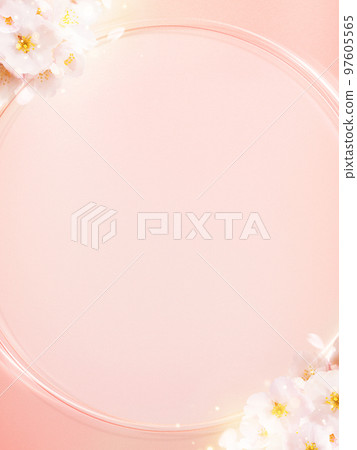Glittering cherry blossom background 97605565