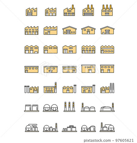 建築圖標,插圖 建築圖標,插圖 97605621