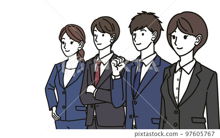 Employees looking to the future 97605767