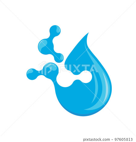 waterdrop molecule technology icon vector concept design template waterdrop molecule technology icon vector concept design template 97605813