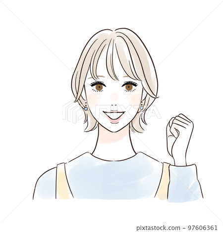 微笑女人膽量姿勢 97606361