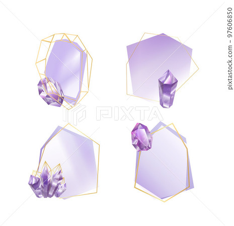Decorative Frame borders from hand drawn crystals 97606850