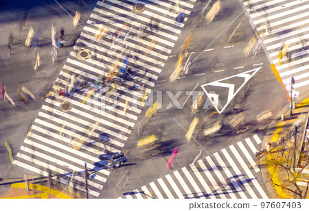 Tokyo Shibuya Scramble Crossing Tokyo Shibuya Scramble Crossing 97607403