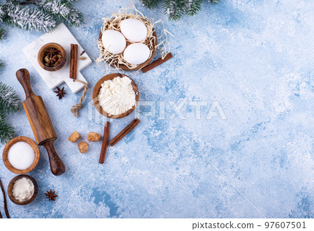New year and Christmas baking concept New year and Christmas baking concept 97607501