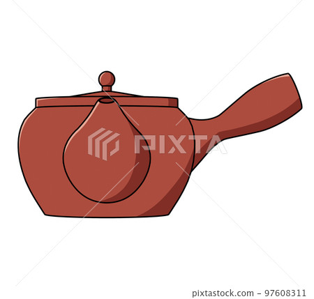 Illustration of the teapot front 97608311