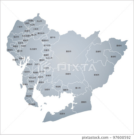 愛知縣市町村地圖 97608592