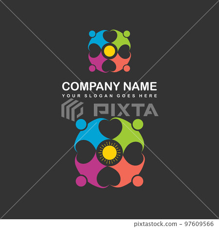 Unique and awesome people gathering love Image graphic icon logo design abstract concept vector stock. Can be used as a symbol associated with community. Unique and awesome people gathering love Image graphic icon logo design abstract concept vector stock. Can be used as a symbol associated with community. 97609566